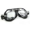 Mark 410 Motorcycle Curved Goggles - Black Premium Leather