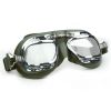 Mark 410 Motorcycle Curved Goggles - Racing Green Leather