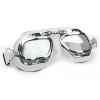 Mark 410 Motorcycle Curved Goggles - White Leather