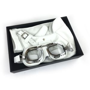 Brooklands Race Track Apparel - White Leather Set