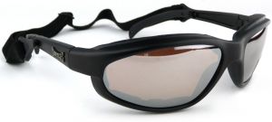 Chopper Slim-line Black Goggles - Amber Lens