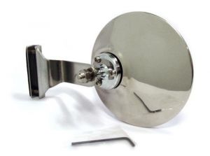 Omnico 950 Clamp-on 105mm Round Polished Stainless Steel Mirror