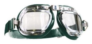 Mark 46 Motorcycle Goggles - Racing Green Leather