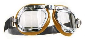 Mark 46 Motorcycle Goggles - Tan Premium Leather