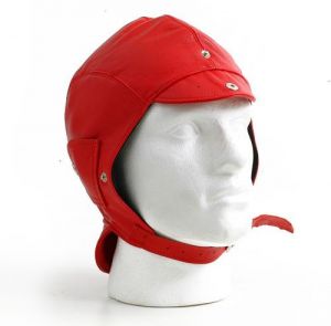 Red Leather Helmet