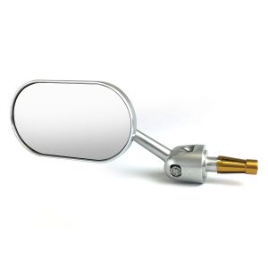 Adjustable Oblong Bar End Mirror - Silver