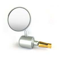 Oberon Bar End Mirror for Motorcycles - Anodised Silver