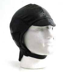 Black Leather Helmet