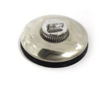 Bright-Polished Stainless Steel Tax Disc Holder with Chrome Knob