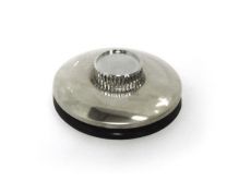 Bright-polished stainless Steel Tax Disc Holder with Recessed Chrome Knob for Motif