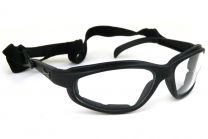 Chopper Slim-line Black Goggles - Clear Lens