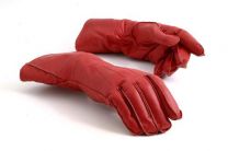 Red Leather Gauntlets