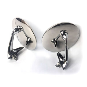 A Pair of Stainless Steel and Chrome Mirrors for Classic Cars