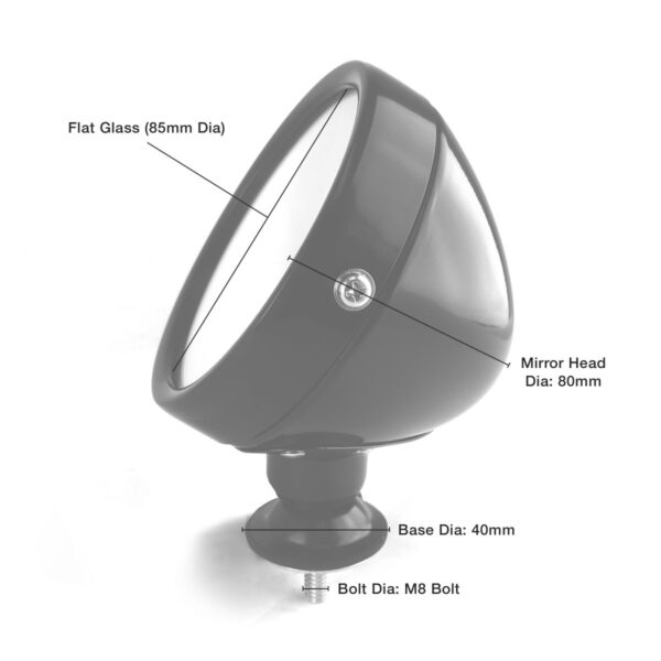 Classic Car Bullet Mirror Measurements