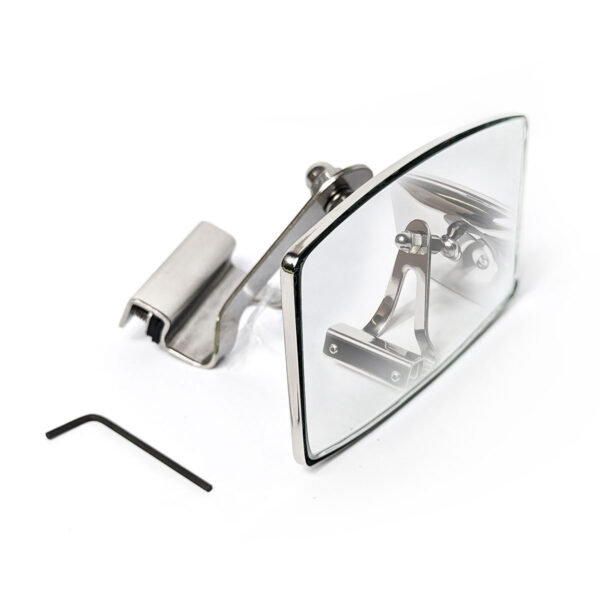 Clamp-on Oblong Overtaker Mirror for Minis