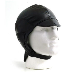 Black Leather Helmet