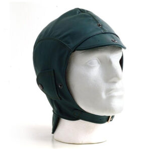 Green Leather Helmet