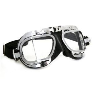 Halcyon Mark 8 Deluxe Black Motorcycle and Aviator Goggles