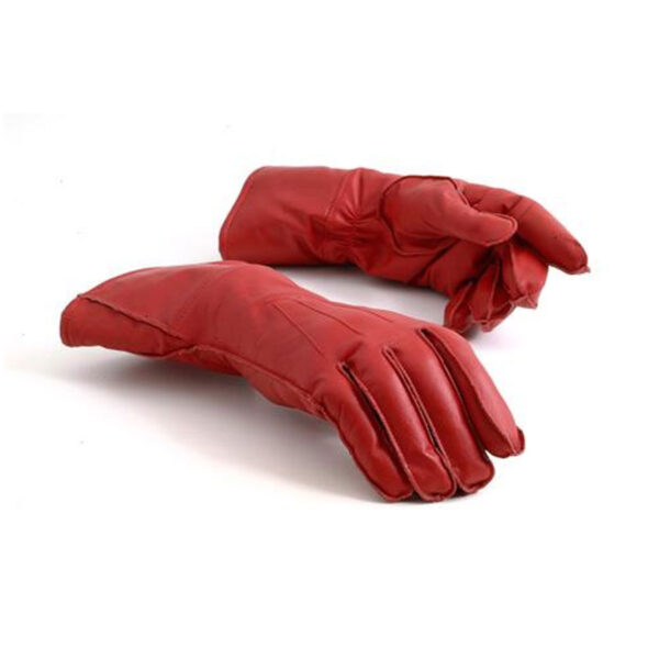 Red Leather Gauntlets