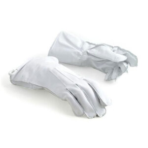 White Leather Gauntlets