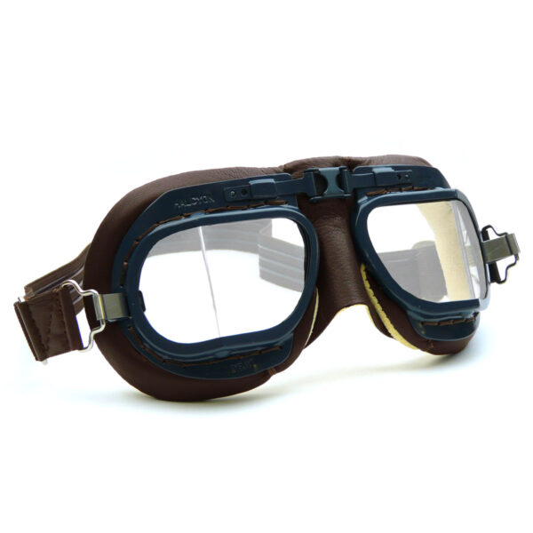 Halcyon Mark 8 RAF Battle of Britain Brown Aviator Goggles