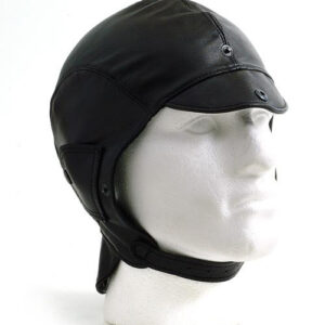 Black Leather Helmet