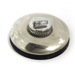 Bright-Polished Stainless Steel Tax Disc Holder with Chrome Knob