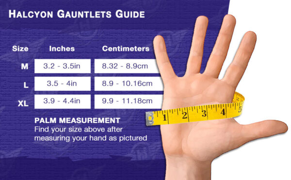 Halcyon Gauntlets Hand Size Guide