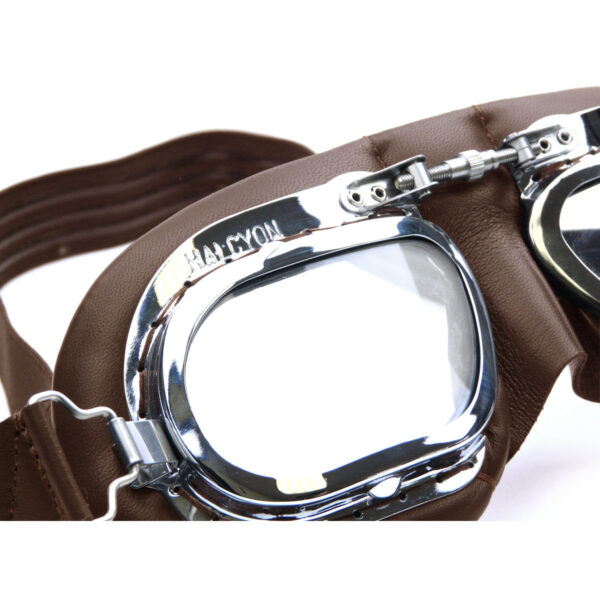 Mark 410 Curved Goggles - Brown Leather