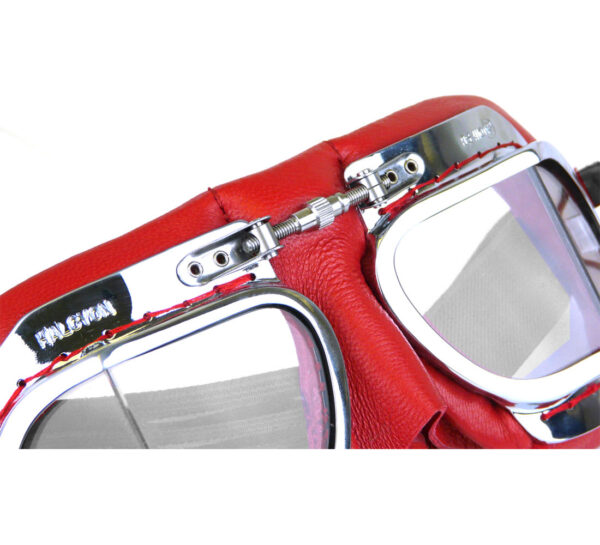 Halcyon Mark 49 Red Leather Motorcycle and Aviator Goggles Nose Bridge Screw