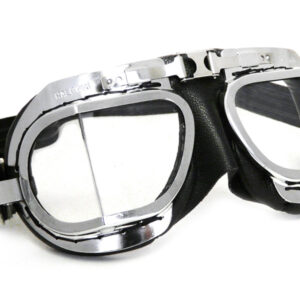 Halcyon Mark 8 Deluxe Black Motorcycle and Aviator Goggles