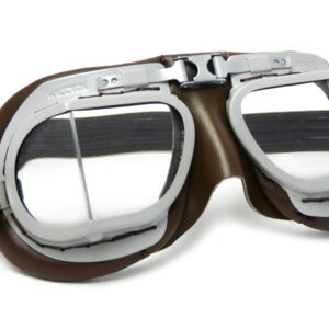 Halcyon Mark 8 Service Brown Motorcycle and Aviator Goggles