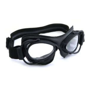 Nannini Streetfighter Motorcycle Goggles - Black Frames - Black Leather