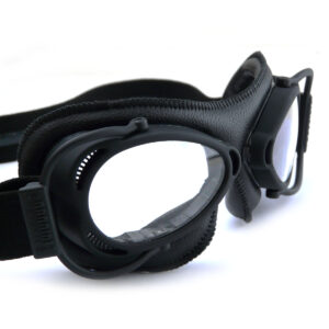 Nannini Streetfighter Black Framed Goggles with Black Leather Facemask