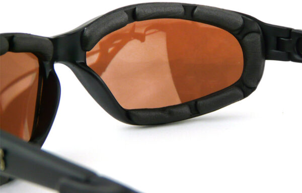 Choppers Slim-line Black Sunglasses / Goggles - Amber Lens Rear View