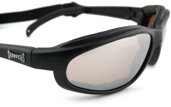 Choppers Slim-line Black Sunglasses / Goggles - Amber Lens Side View