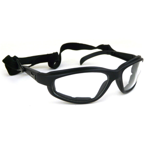 Chopper Slim-line Black Goggles - Clear Lens