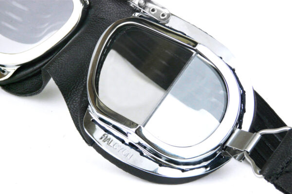 Compact Deluxe Motorcycle Goggles Above View