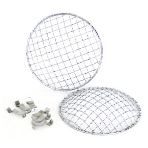 Ratsport 5 3/4 Inch Chrome Mesh Headlamp Grill Stoneguard (Pair)