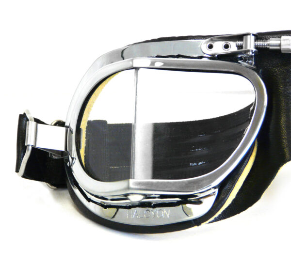 Compact Mark 49 Goggles - Black with Chamois Leather Side View