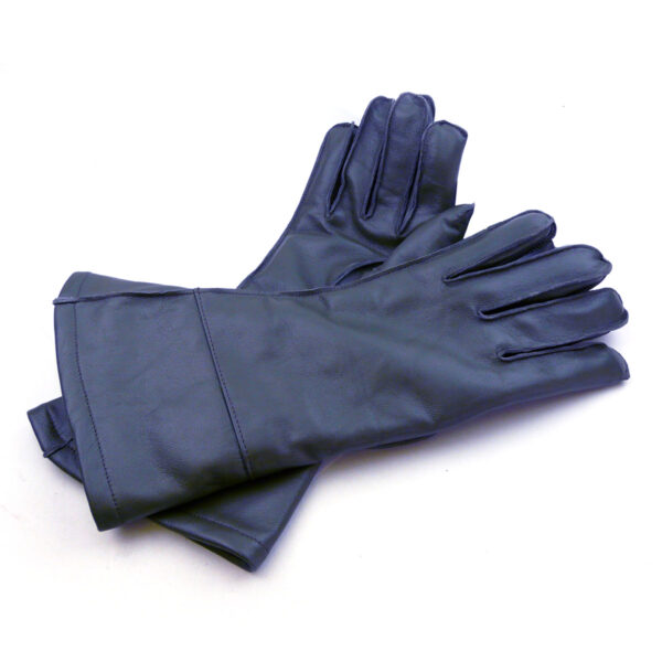 Vintage Driving Leather Gauntlets - Blue