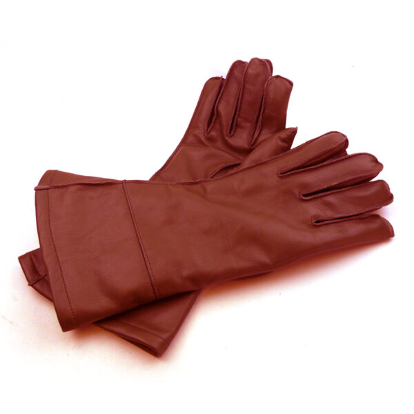 Vintage Driving Leather Gauntlets - Red