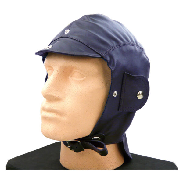 Vintage Driving Helmet - Blue Leather