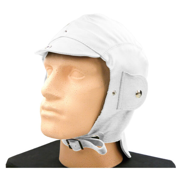 Vintage Driving Helmet - White Leather