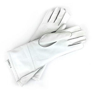 Brooklands Racing Long Sleeve Gloves - White Leather