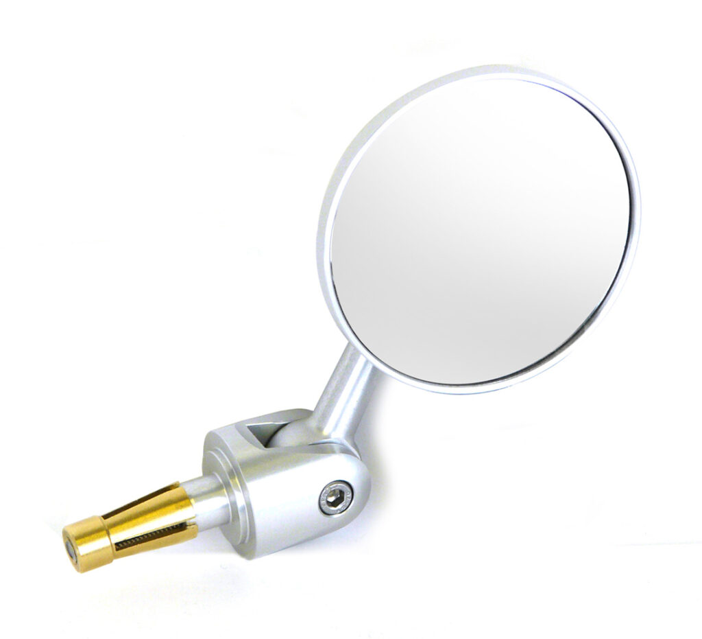 Silver Adjustable Bar End Mirror