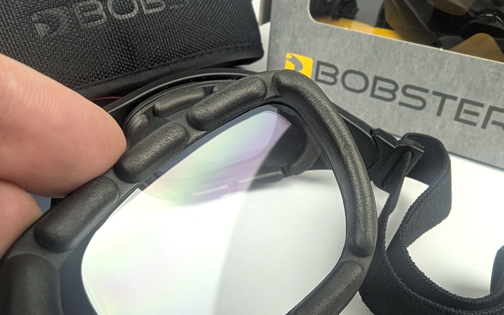 Foam padding around lenses
