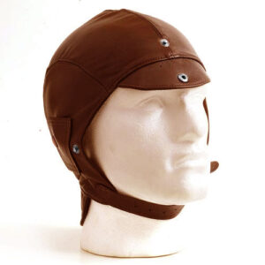Light Brown Leather Helmet by Classicpartsltd
